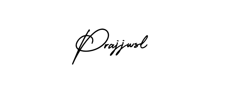 The best way (AmerikaSignatureDemo-Regular) to make a short signature is to pick only two or three words in your name. The name Prajjwsl include a total of six letters. For converting this name. Prajjwsl signature style 3 images and pictures png