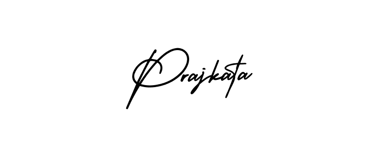 The best way (AmerikaSignatureDemo-Regular) to make a short signature is to pick only two or three words in your name. The name Prajkata include a total of six letters. For converting this name. Prajkata signature style 3 images and pictures png