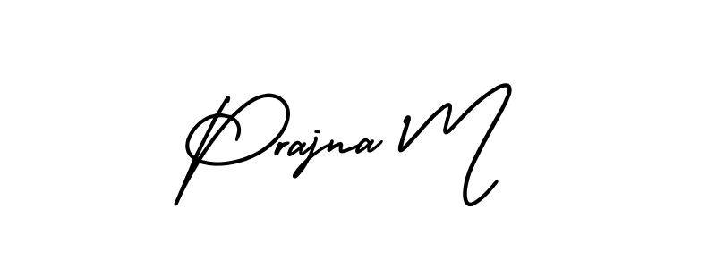 Use a signature maker to create a handwritten signature online. With this signature software, you can design (AmerikaSignatureDemo-Regular) your own signature for name Prajna M. Prajna M signature style 3 images and pictures png