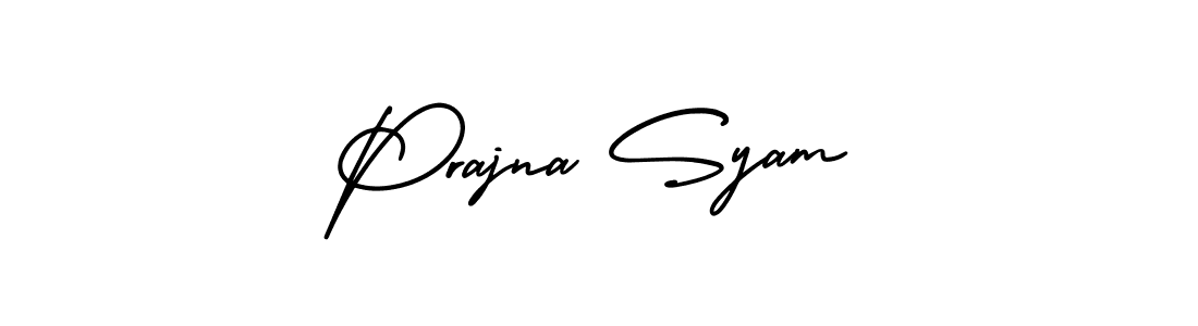 Use a signature maker to create a handwritten signature online. With this signature software, you can design (AmerikaSignatureDemo-Regular) your own signature for name Prajna Syam. Prajna Syam signature style 3 images and pictures png