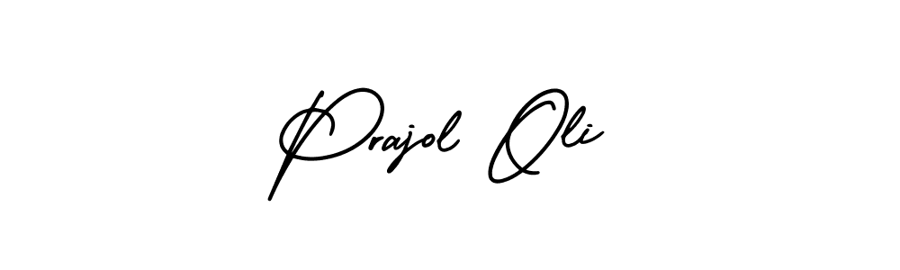 Prajol Oli stylish signature style. Best Handwritten Sign (AmerikaSignatureDemo-Regular) for my name. Handwritten Signature Collection Ideas for my name Prajol Oli. Prajol Oli signature style 3 images and pictures png