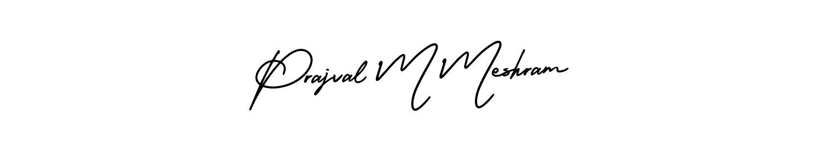 Similarly AmerikaSignatureDemo-Regular is the best handwritten signature design. Signature creator online .You can use it as an online autograph creator for name Prajval M Meshram. Prajval M Meshram signature style 3 images and pictures png