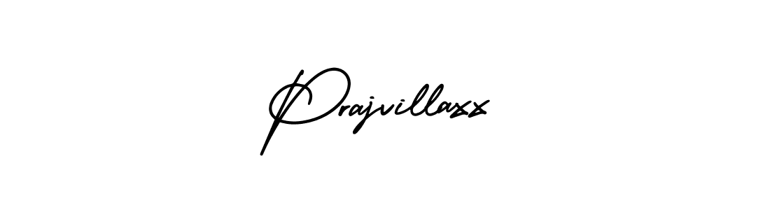 How to make Prajvillaxx name signature. Use AmerikaSignatureDemo-Regular style for creating short signs online. This is the latest handwritten sign. Prajvillaxx signature style 3 images and pictures png