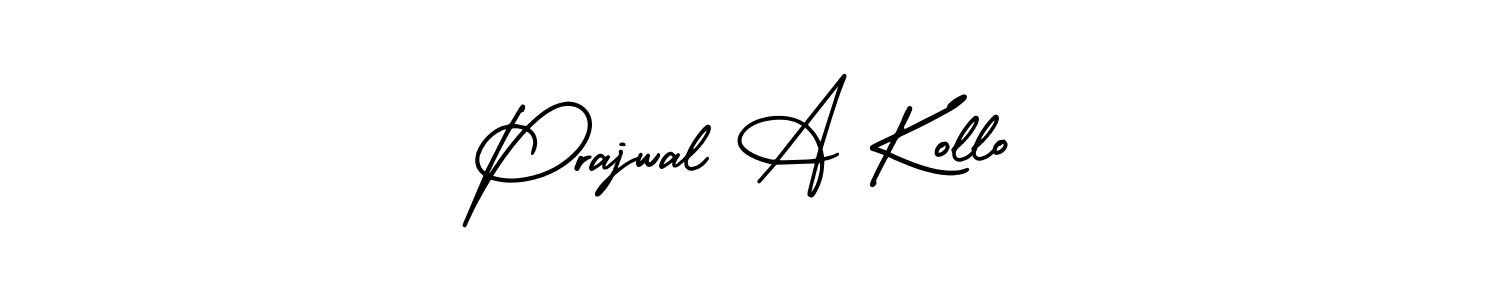 Use a signature maker to create a handwritten signature online. With this signature software, you can design (AmerikaSignatureDemo-Regular) your own signature for name Prajwal A Kollo. Prajwal A Kollo signature style 3 images and pictures png