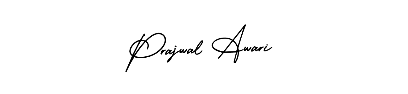 Prajwal Awari stylish signature style. Best Handwritten Sign (AmerikaSignatureDemo-Regular) for my name. Handwritten Signature Collection Ideas for my name Prajwal Awari. Prajwal Awari signature style 3 images and pictures png