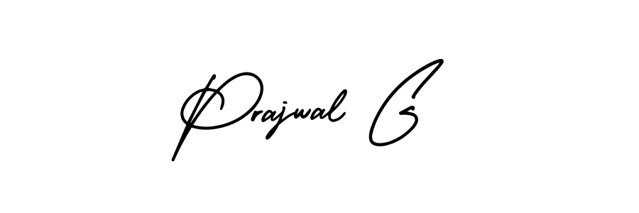 Also You can easily find your signature by using the search form. We will create Prajwal G name handwritten signature images for you free of cost using AmerikaSignatureDemo-Regular sign style. Prajwal G signature style 3 images and pictures png