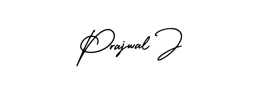 Create a beautiful signature design for name Prajwal J. With this signature (AmerikaSignatureDemo-Regular) fonts, you can make a handwritten signature for free. Prajwal J signature style 3 images and pictures png