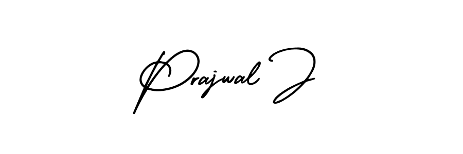 Create a beautiful signature design for name Prajwal J. With this signature (AmerikaSignatureDemo-Regular) fonts, you can make a handwritten signature for free. Prajwal J signature style 3 images and pictures png