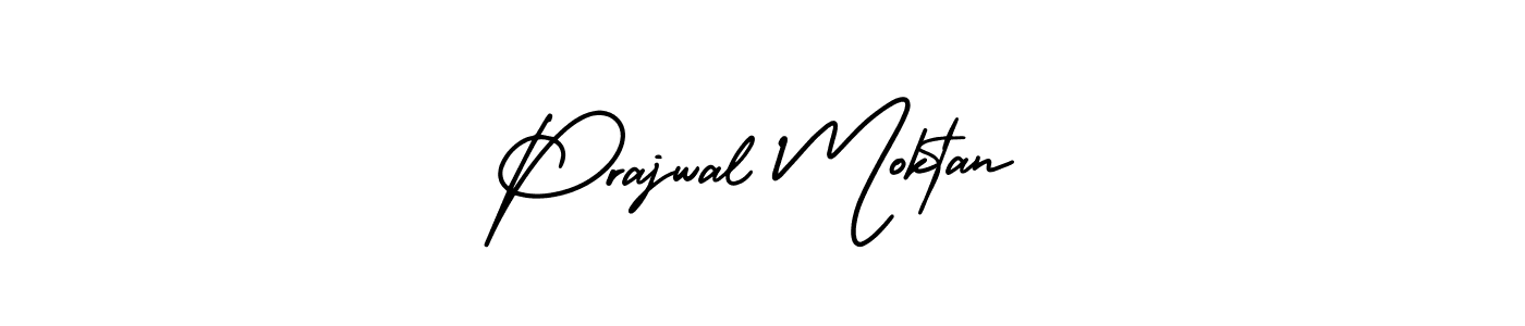 Make a beautiful signature design for name Prajwal Moktan. With this signature (AmerikaSignatureDemo-Regular) style, you can create a handwritten signature for free. Prajwal Moktan signature style 3 images and pictures png