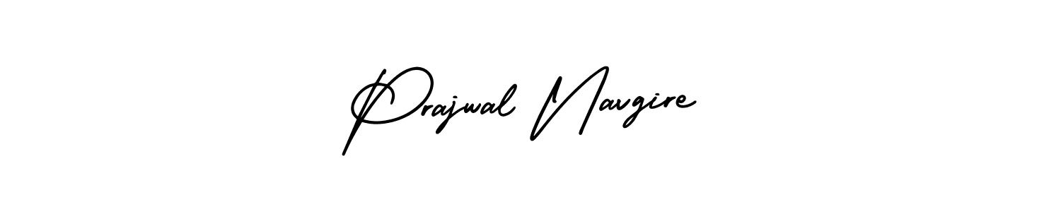 Prajwal Navgire stylish signature style. Best Handwritten Sign (AmerikaSignatureDemo-Regular) for my name. Handwritten Signature Collection Ideas for my name Prajwal Navgire. Prajwal Navgire signature style 3 images and pictures png