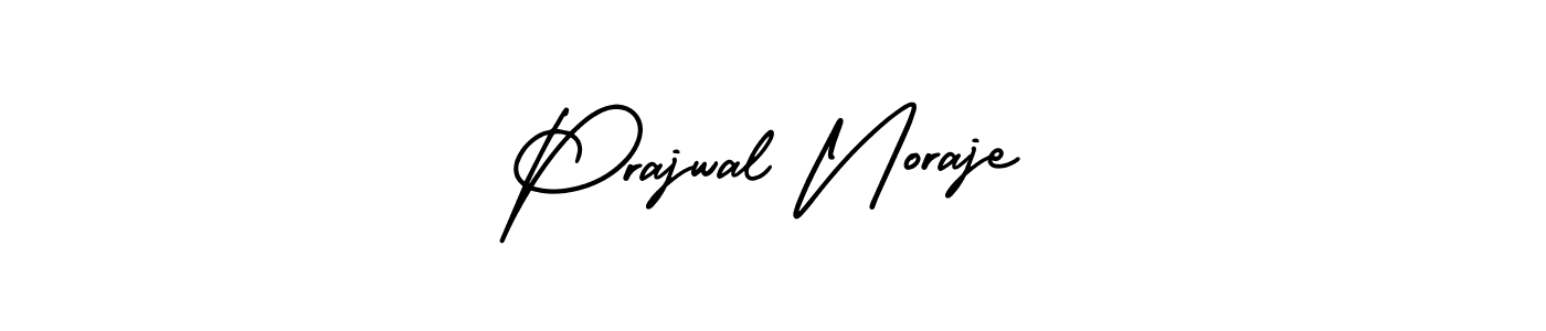 You should practise on your own different ways (AmerikaSignatureDemo-Regular) to write your name (Prajwal Noraje) in signature. don't let someone else do it for you. Prajwal Noraje signature style 3 images and pictures png