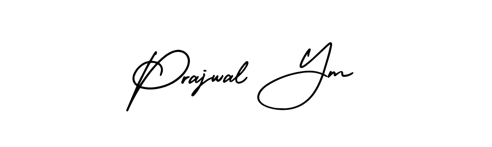 Prajwal Ym stylish signature style. Best Handwritten Sign (AmerikaSignatureDemo-Regular) for my name. Handwritten Signature Collection Ideas for my name Prajwal Ym. Prajwal Ym signature style 3 images and pictures png