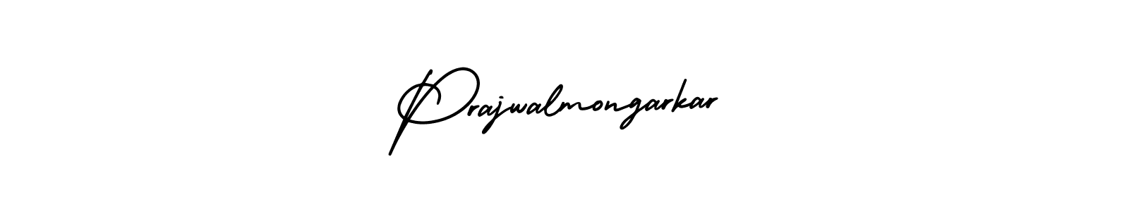 How to make Prajwalmongarkar name signature. Use AmerikaSignatureDemo-Regular style for creating short signs online. This is the latest handwritten sign. Prajwalmongarkar signature style 3 images and pictures png