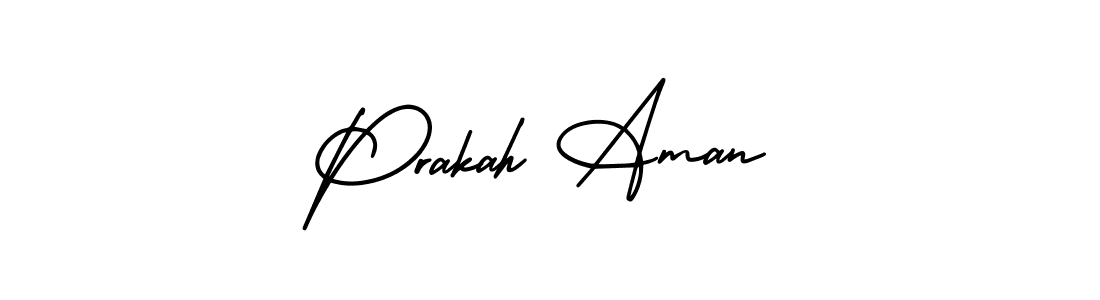 How to make Prakah Aman signature? AmerikaSignatureDemo-Regular is a professional autograph style. Create handwritten signature for Prakah Aman name. Prakah Aman signature style 3 images and pictures png