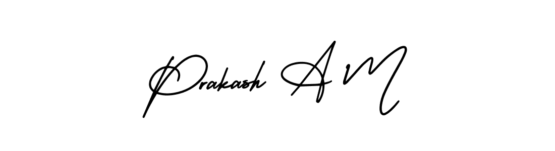 How to make Prakash A M signature? AmerikaSignatureDemo-Regular is a professional autograph style. Create handwritten signature for Prakash A M name. Prakash A M signature style 3 images and pictures png