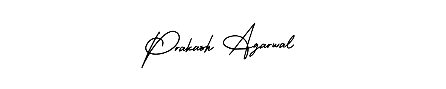 Make a beautiful signature design for name Prakash Agarwal. With this signature (AmerikaSignatureDemo-Regular) style, you can create a handwritten signature for free. Prakash Agarwal signature style 3 images and pictures png