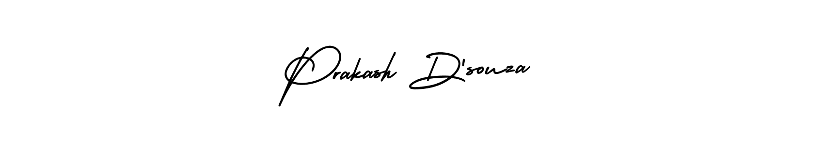 Make a beautiful signature design for name Prakash D’souza. With this signature (AmerikaSignatureDemo-Regular) style, you can create a handwritten signature for free. Prakash D’souza signature style 3 images and pictures png