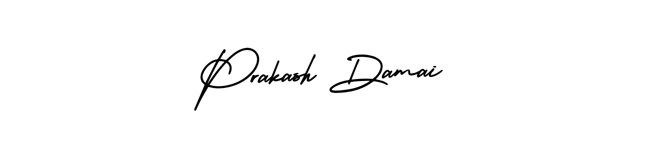 Also You can easily find your signature by using the search form. We will create Prakash Damai name handwritten signature images for you free of cost using AmerikaSignatureDemo-Regular sign style. Prakash Damai signature style 3 images and pictures png