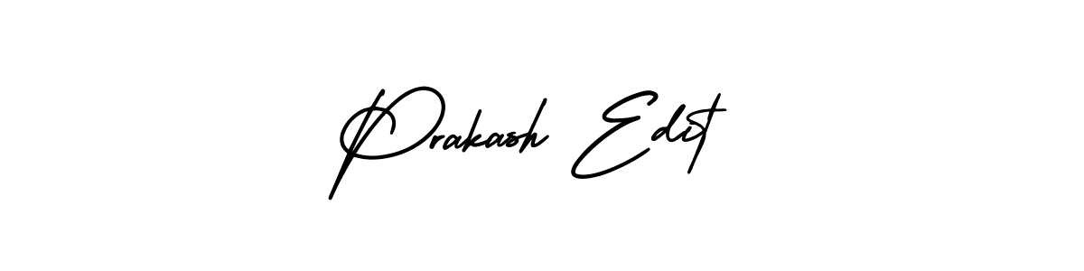 How to make Prakash Edit name signature. Use AmerikaSignatureDemo-Regular style for creating short signs online. This is the latest handwritten sign. Prakash Edit signature style 3 images and pictures png