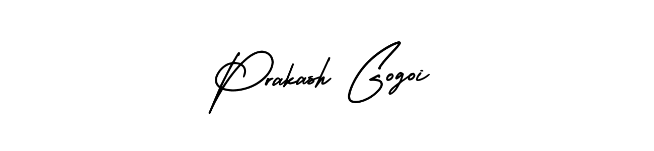 This is the best signature style for the Prakash Gogoi name. Also you like these signature font (AmerikaSignatureDemo-Regular). Mix name signature. Prakash Gogoi signature style 3 images and pictures png