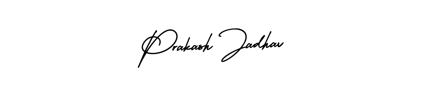 Prakash Jadhav stylish signature style. Best Handwritten Sign (AmerikaSignatureDemo-Regular) for my name. Handwritten Signature Collection Ideas for my name Prakash Jadhav. Prakash Jadhav signature style 3 images and pictures png