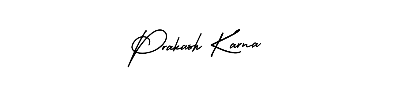 Make a beautiful signature design for name Prakash Karna. With this signature (AmerikaSignatureDemo-Regular) style, you can create a handwritten signature for free. Prakash Karna signature style 3 images and pictures png