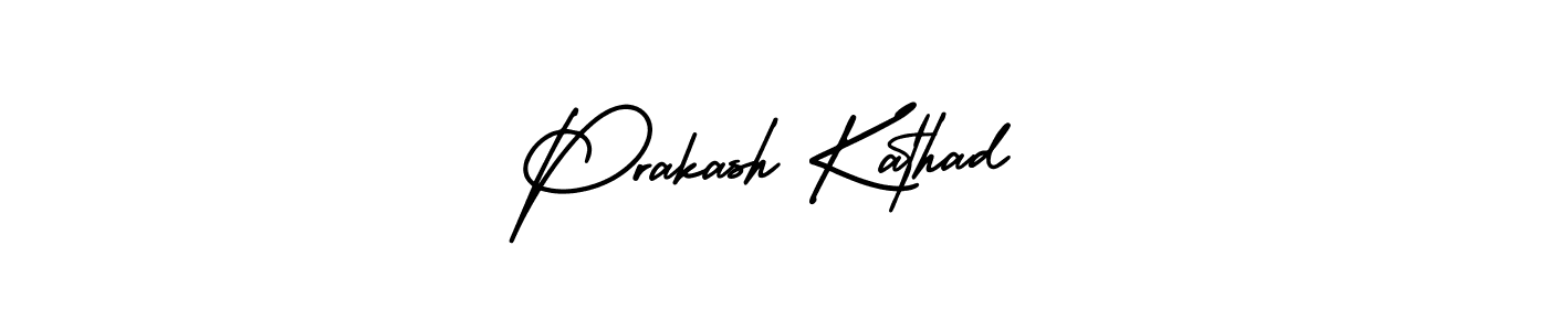 Prakash Kathad stylish signature style. Best Handwritten Sign (AmerikaSignatureDemo-Regular) for my name. Handwritten Signature Collection Ideas for my name Prakash Kathad. Prakash Kathad signature style 3 images and pictures png