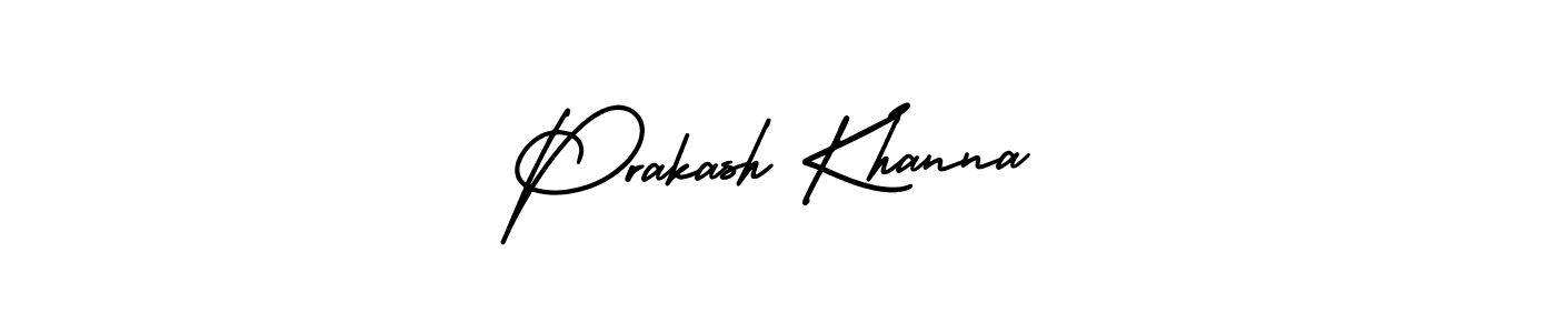 This is the best signature style for the Prakash Khanna name. Also you like these signature font (AmerikaSignatureDemo-Regular). Mix name signature. Prakash Khanna signature style 3 images and pictures png