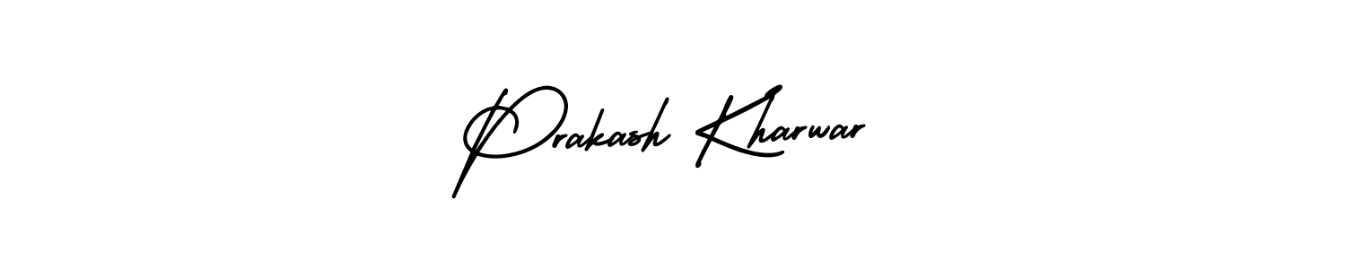 Make a beautiful signature design for name Prakash Kharwar. Use this online signature maker to create a handwritten signature for free. Prakash Kharwar signature style 3 images and pictures png