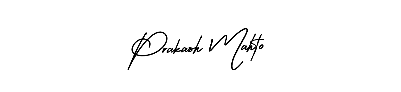 Prakash Mahto stylish signature style. Best Handwritten Sign (AmerikaSignatureDemo-Regular) for my name. Handwritten Signature Collection Ideas for my name Prakash Mahto. Prakash Mahto signature style 3 images and pictures png