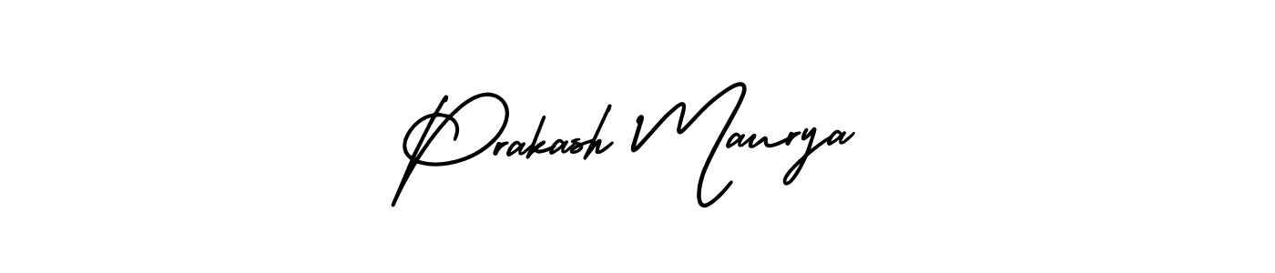 Create a beautiful signature design for name Prakash Maurya. With this signature (AmerikaSignatureDemo-Regular) fonts, you can make a handwritten signature for free. Prakash Maurya signature style 3 images and pictures png