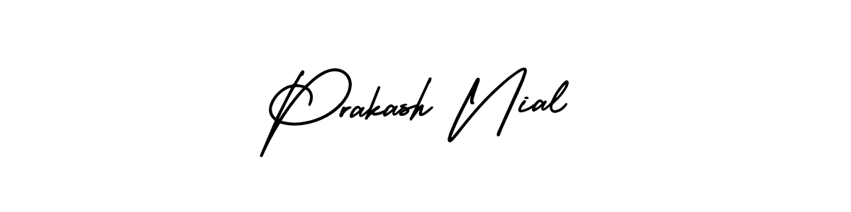 It looks lik you need a new signature style for name Prakash Nial. Design unique handwritten (AmerikaSignatureDemo-Regular) signature with our free signature maker in just a few clicks. Prakash Nial signature style 3 images and pictures png