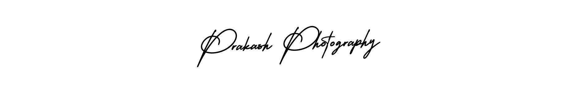 How to make Prakash Photography name signature. Use AmerikaSignatureDemo-Regular style for creating short signs online. This is the latest handwritten sign. Prakash Photography signature style 3 images and pictures png