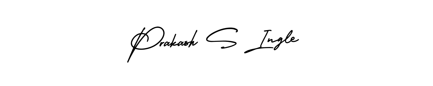 Similarly AmerikaSignatureDemo-Regular is the best handwritten signature design. Signature creator online .You can use it as an online autograph creator for name Prakash S Ingle. Prakash S Ingle signature style 3 images and pictures png