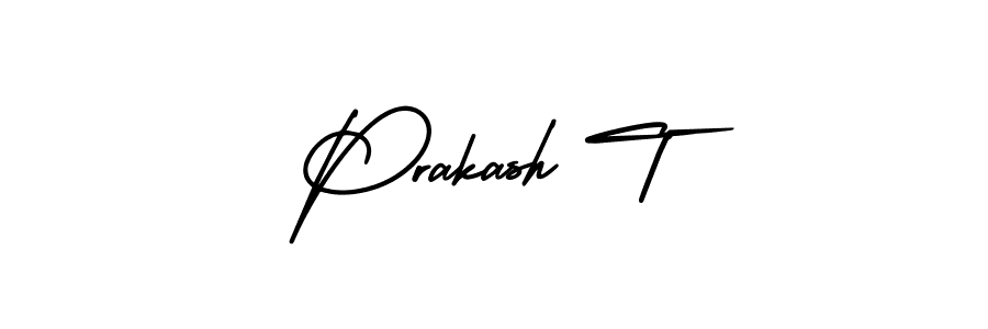 The best way (AmerikaSignatureDemo-Regular) to make a short signature is to pick only two or three words in your name. The name Prakash T include a total of six letters. For converting this name. Prakash T signature style 3 images and pictures png
