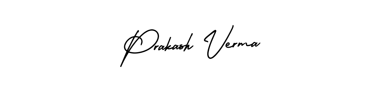 The best way (AmerikaSignatureDemo-Regular) to make a short signature is to pick only two or three words in your name. The name Prakash Verma include a total of six letters. For converting this name. Prakash Verma signature style 3 images and pictures png