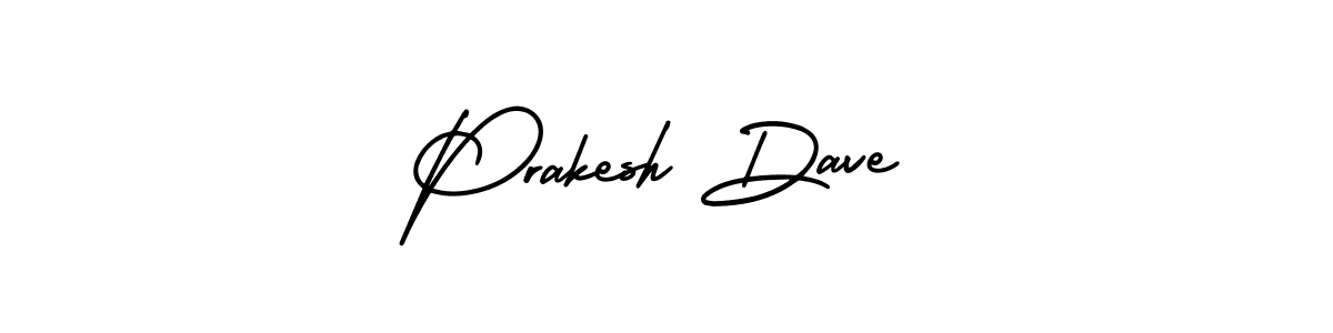 You should practise on your own different ways (AmerikaSignatureDemo-Regular) to write your name (Prakesh Dave) in signature. don't let someone else do it for you. Prakesh Dave signature style 3 images and pictures png