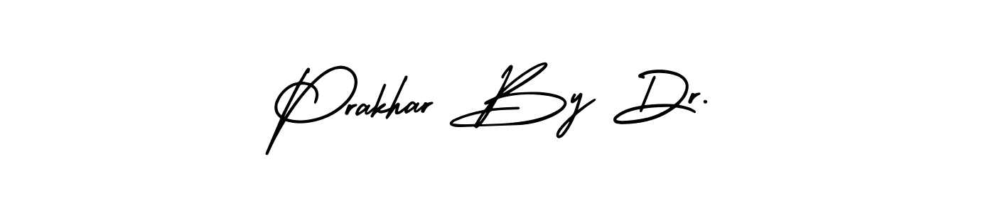 How to make Prakhar By Dr. name signature. Use AmerikaSignatureDemo-Regular style for creating short signs online. This is the latest handwritten sign. Prakhar By Dr. signature style 3 images and pictures png
