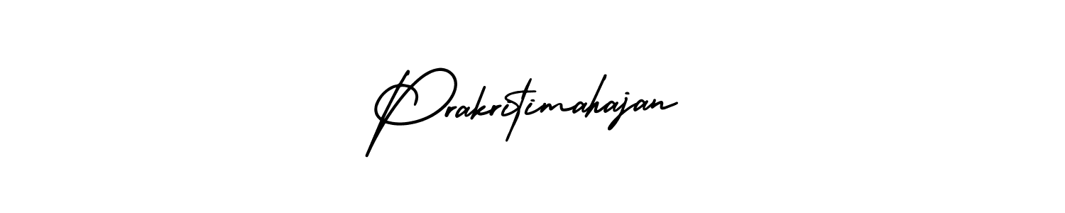 How to make Prakritimahajan name signature. Use AmerikaSignatureDemo-Regular style for creating short signs online. This is the latest handwritten sign. Prakritimahajan signature style 3 images and pictures png