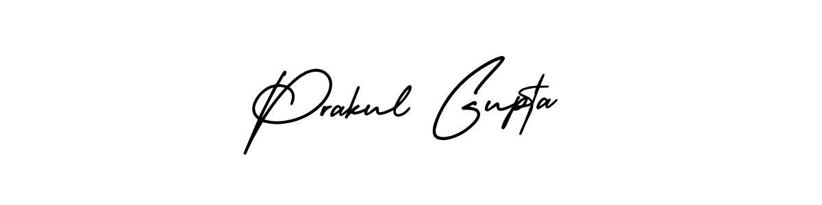 Make a beautiful signature design for name Prakul Gupta. With this signature (AmerikaSignatureDemo-Regular) style, you can create a handwritten signature for free. Prakul Gupta signature style 3 images and pictures png