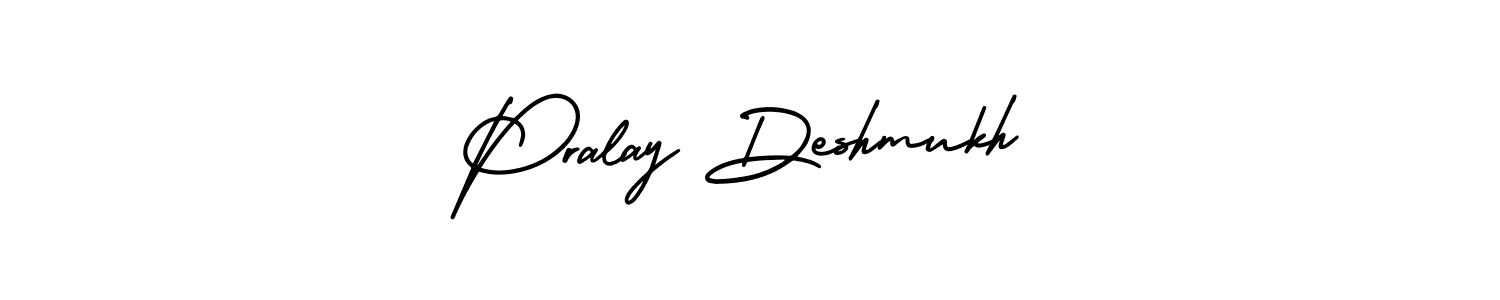 Pralay Deshmukh stylish signature style. Best Handwritten Sign (AmerikaSignatureDemo-Regular) for my name. Handwritten Signature Collection Ideas for my name Pralay Deshmukh. Pralay Deshmukh signature style 3 images and pictures png