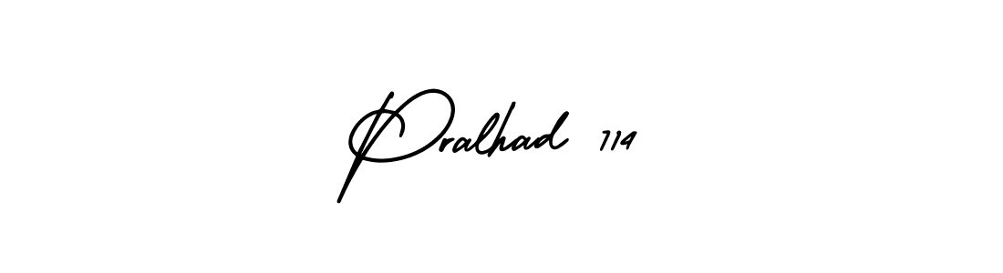 How to make Pralhad 714 name signature. Use AmerikaSignatureDemo-Regular style for creating short signs online. This is the latest handwritten sign. Pralhad 714 signature style 3 images and pictures png