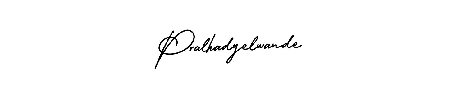 Also we have Pralhadyelwande name is the best signature style. Create professional handwritten signature collection using AmerikaSignatureDemo-Regular autograph style. Pralhadyelwande signature style 3 images and pictures png