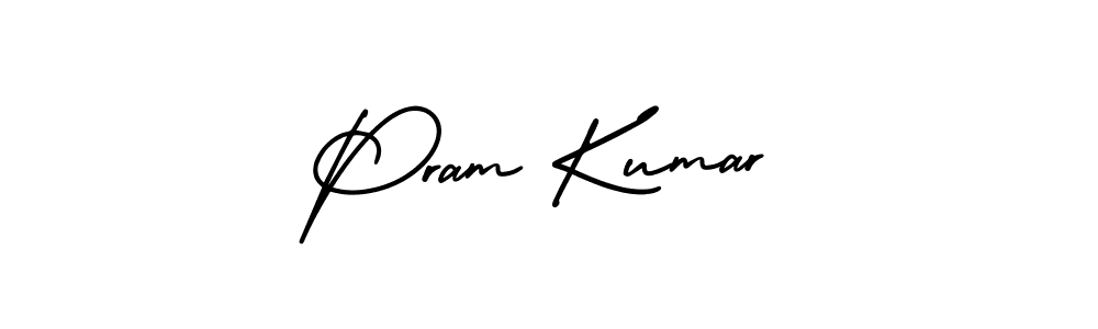 How to make Pram Kumar signature? AmerikaSignatureDemo-Regular is a professional autograph style. Create handwritten signature for Pram Kumar name. Pram Kumar signature style 3 images and pictures png