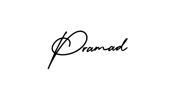 Use a signature maker to create a handwritten signature online. With this signature software, you can design (AmerikaSignatureDemo-Regular) your own signature for name Pramad. Pramad signature style 3 images and pictures png