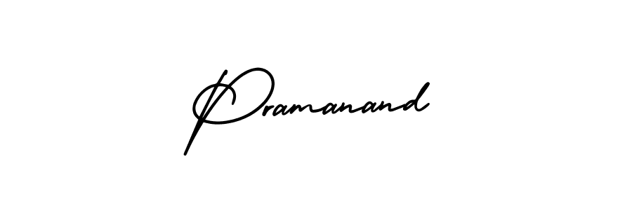 Create a beautiful signature design for name Pramanand. With this signature (AmerikaSignatureDemo-Regular) fonts, you can make a handwritten signature for free. Pramanand signature style 3 images and pictures png