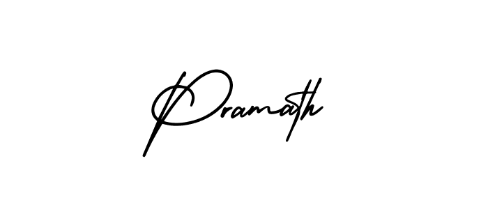 You should practise on your own different ways (AmerikaSignatureDemo-Regular) to write your name (Pramath) in signature. don't let someone else do it for you. Pramath signature style 3 images and pictures png