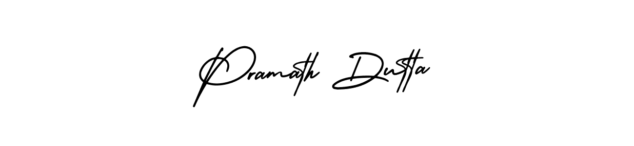 Design your own signature with our free online signature maker. With this signature software, you can create a handwritten (AmerikaSignatureDemo-Regular) signature for name Pramath Dutta. Pramath Dutta signature style 3 images and pictures png