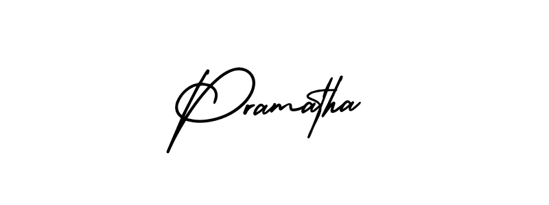 Design your own signature with our free online signature maker. With this signature software, you can create a handwritten (AmerikaSignatureDemo-Regular) signature for name Pramatha. Pramatha signature style 3 images and pictures png