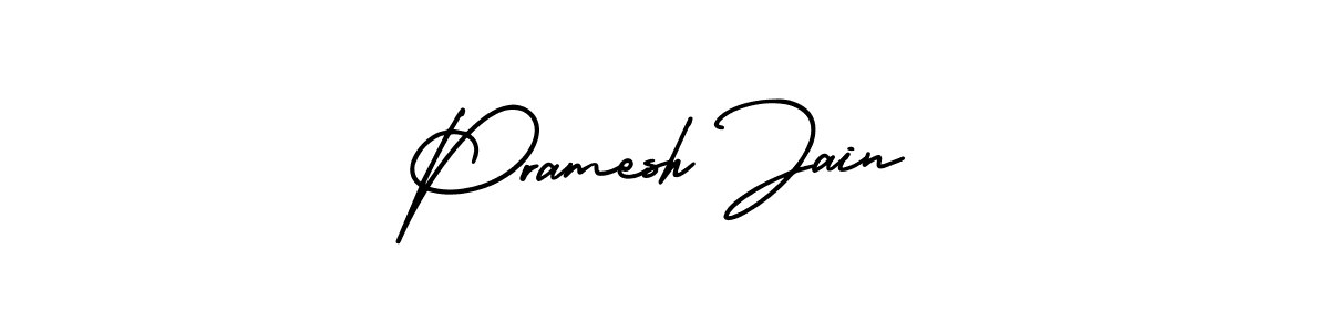 Pramesh Jain stylish signature style. Best Handwritten Sign (AmerikaSignatureDemo-Regular) for my name. Handwritten Signature Collection Ideas for my name Pramesh Jain. Pramesh Jain signature style 3 images and pictures png